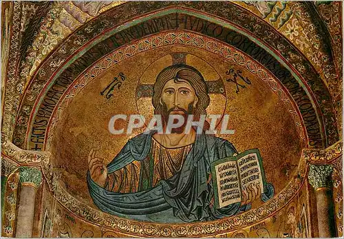 Cartes postales moderne Cefalu - Mosaico del duomo - Il Cristo
