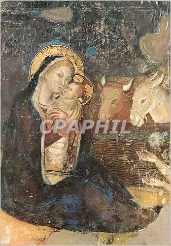 Moderne Karte Assisi S. Chiara - Affresco del XIV sec - Madonna col Bambino