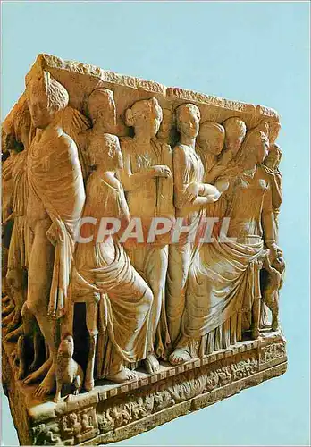 Cartes postales moderne Agrigento Particolare del Sarcofago marmoreo romano di Ippolito e Freda