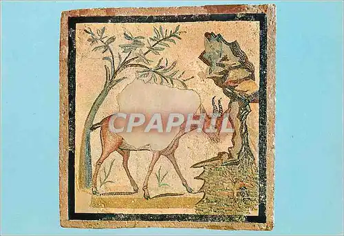 Moderne Karte Agrigento Museo - Emblema murivo di una gazzella alla fonte