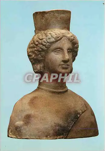 Cartes postales moderne Agrigento Museo Nazionale Sala 5 - Santuari Busto littile di Cloria con polos