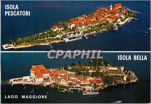 Cartes postales moderne Lago Maggiore Panorama Isola Bella e Pescatori Piemonte