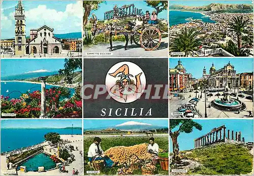 Cartes postales moderne Ricordo Dalla Sicilia Panorama