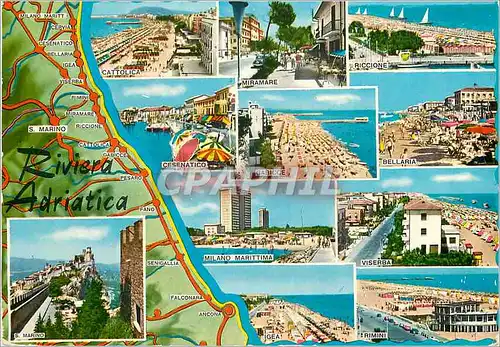 Cartes postales moderne Riviera Adriatica Italia