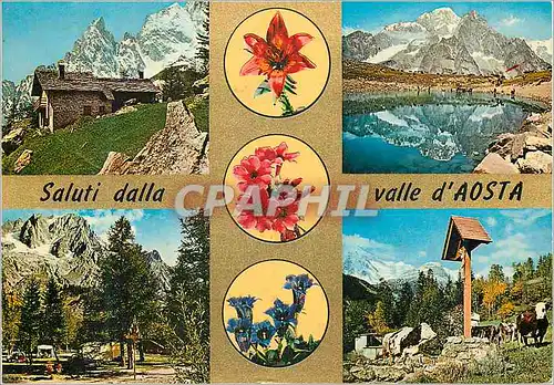 Moderne Karte Valle D'Aosta