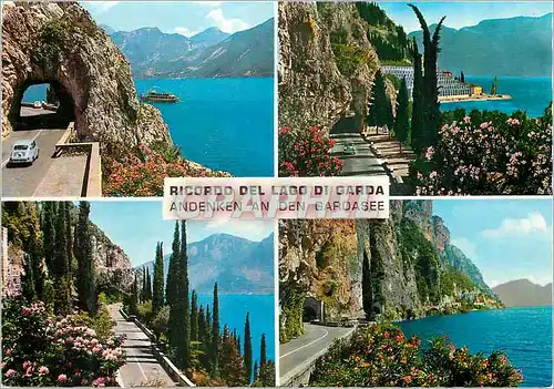 Moderne Karte Ricordo del Lago di Garda