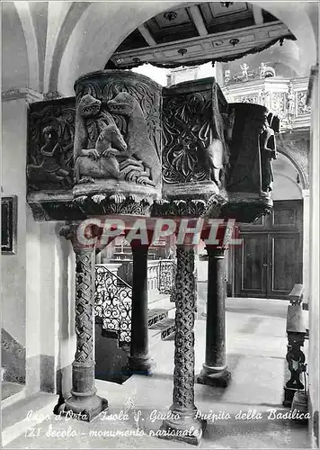 Cartes postales moderne Lago d'Orta Novara - Isola S. Giulio Pulpito della Basilica