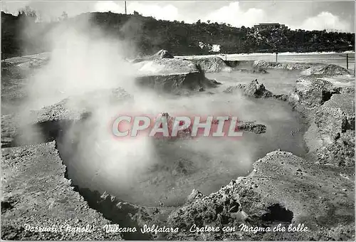 Moderne Karte Vulcano Solfatare Napoli Pozzuoli - Cratere con magma che bolle