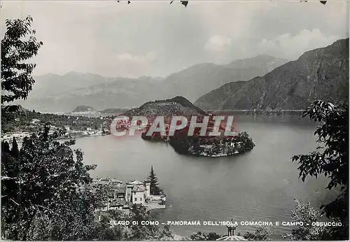 Cartes postales moderne Lago di Como - Panorama dell'Isola Comacina e Campo Ossuccio