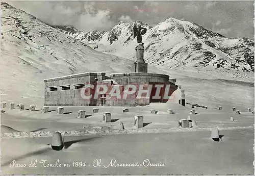 Moderne Karte Passo del Tonale Trento - Il Monumento Ossario