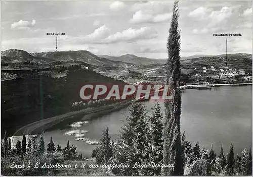 Cartes postales moderne Enna - L'autodromo e il suo suggestivo Lago Pergusa
