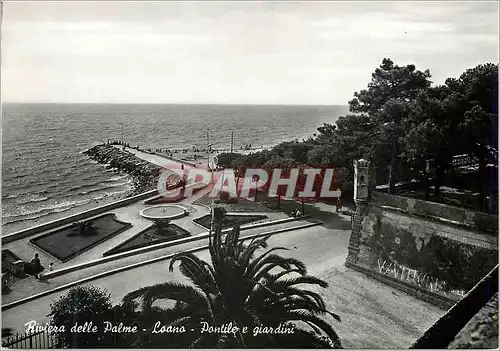 Cartes postales moderne Loano Savona-Riviera delle Palme pontile e giardini