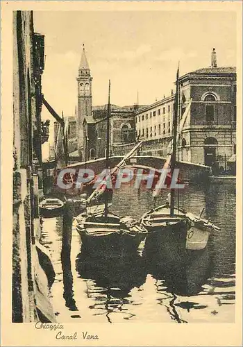 Cartes postales moderne Chioggia - Canal Vena Bateaux