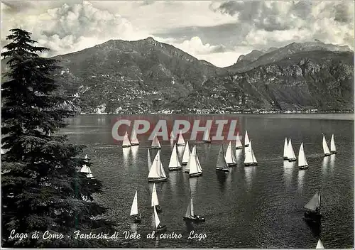 Cartes postales moderne Lago di Como - Fantasia di Vele al centro Lago