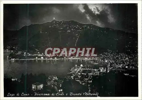 Cartes postales moderne Lago di Como - Panorama di Como e Brunate