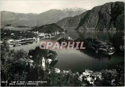 Cartes postales moderne Lago di Como - Isola Comacina - Sala Campo e Ossuccio