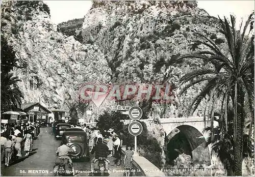 Cartes postales moderne Menton - Frontiere Franco-Italienne Pont St.Louis