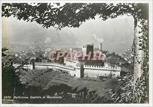 Moderne Karte Bellinzona Ticino - Castello di Montebello