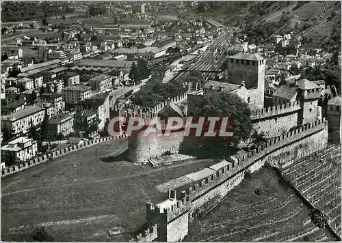 Moderne Karte Veduta Aerea - Bellinzona Ticino