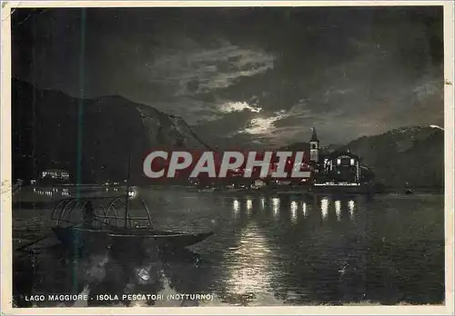 Cartes postales moderne Lago Maggiore Isola Pescatori (Notturno)