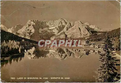 Cartes postales moderne Lago di Misurina (m 1735) Sorapis (m 3229)