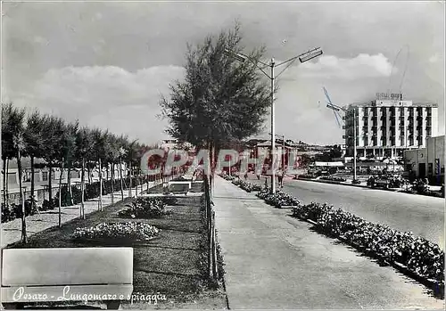 Moderne Karte Pesaro Lungomare e Spiaggia