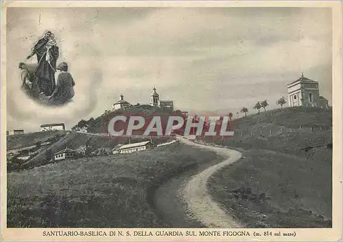 Cartes postales moderne Satuario Basilica di N S Della Guardia Sul Monte Figogna (m 814 Sul Mare)