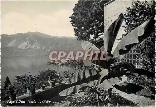 Moderne Karte Lago d'Orta Isola S Giulio