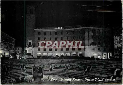 Cartes postales moderne Lecce Amphitheatre Romain Palais INA (de Nuit)