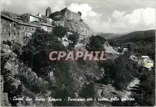 Cartes postales moderne Castel San Pietro Romano Panorama Con i Ruderi Della Fortezza