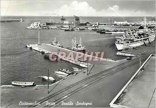 Cartes postales moderne Civitavechia Porto Pontile Sardegna Bateaux