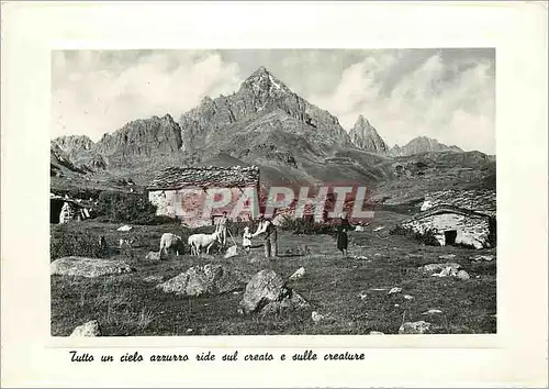 Cartes postales moderne Tutto un Cielo Azzurra Ride Sul Creato e Sulle Creature Monviso (m 3841) Visolotto (m 3350)