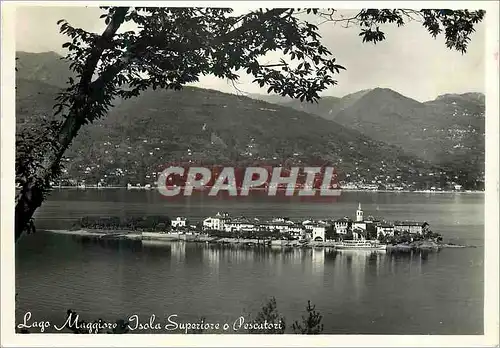 Moderne Karte Le Lac Maggiore L'Ile Superiore ou Pescatori