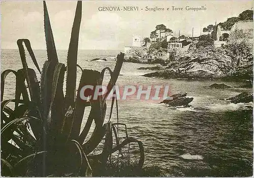 Cartes postales moderne Genova Nervi Scogliera e Torre Groppallo