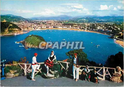 Moderne Karte San Sebastian Vue des Igueldo