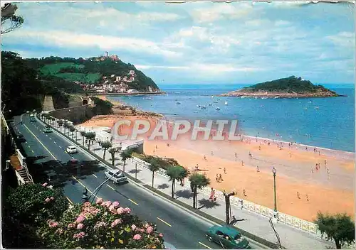 Cartes postales moderne San Sebastian Miraconcha et Mont Igueldo