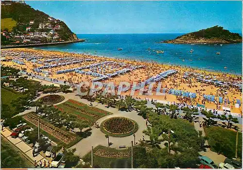 Cartes postales moderne San Sebastian Plage d'Ondarreta