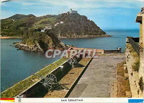 Cartes postales moderne San Sebastian Vue du Mont Urgull