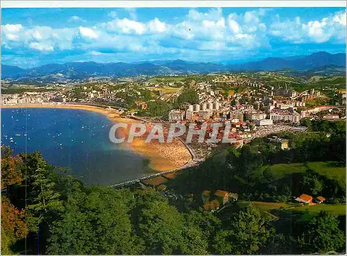 Cartes postales moderne San Sebastian Plage d'Ondarreta et Quartier de l'Ancien