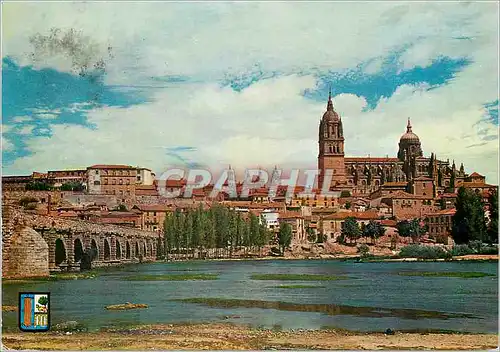 Moderne Karte Salamanca vue partielle et pont roman