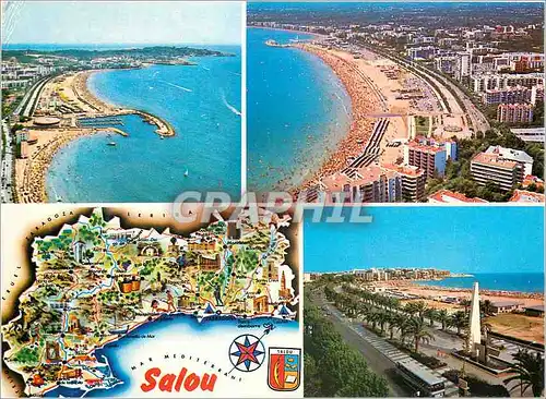 Moderne Karte Costa dorada tarragona salou divers aspects de la plage