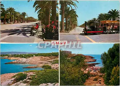 Cartes postales moderne Costa dorada salou tarragona plage Train