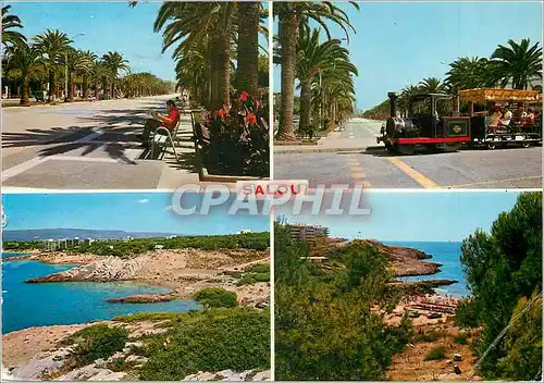 Cartes postales moderne Costa dorada tarragona salou plage Train