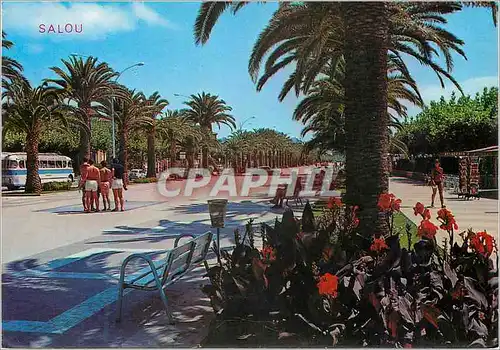 Cartes postales moderne Salou (Costa dorada) promenade jaune Ier