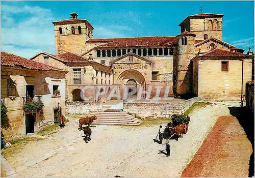 Cartes postales moderne Satillana del mar (santander) la collegiale