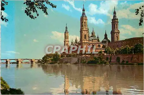 Cartes postales moderne Zaragoza l'ebre et temple de el pilar
