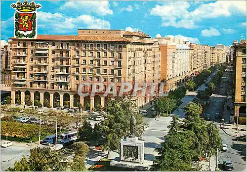 Cartes postales moderne Zaragoza place st francisco et promenade f catolico