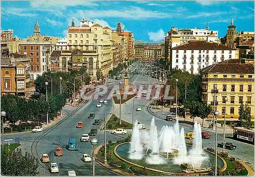 Cartes postales moderne Zaragoza place de paraiso et avenue de l'independance