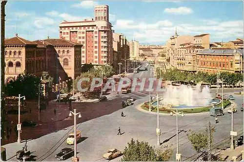 Cartes postales moderne Zaragoza la place du paraiso et la promenade de pamplona