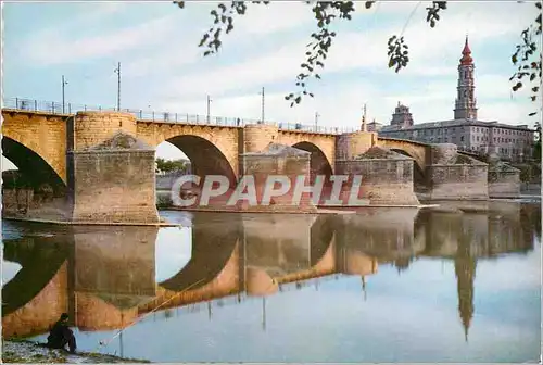 Moderne Karte Zaragoza pont de pierre sur l'ebre